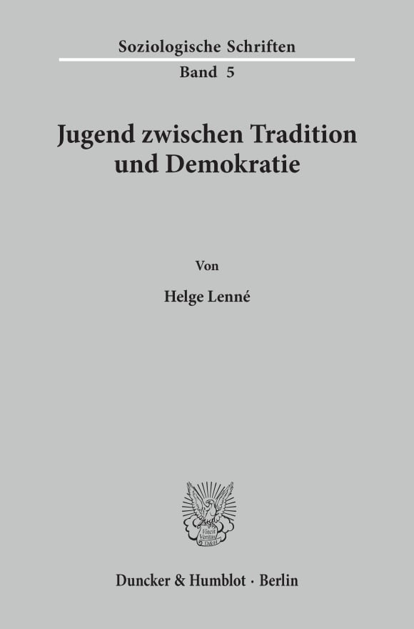 Cover Jugend zwischen Tradition und Demokratie