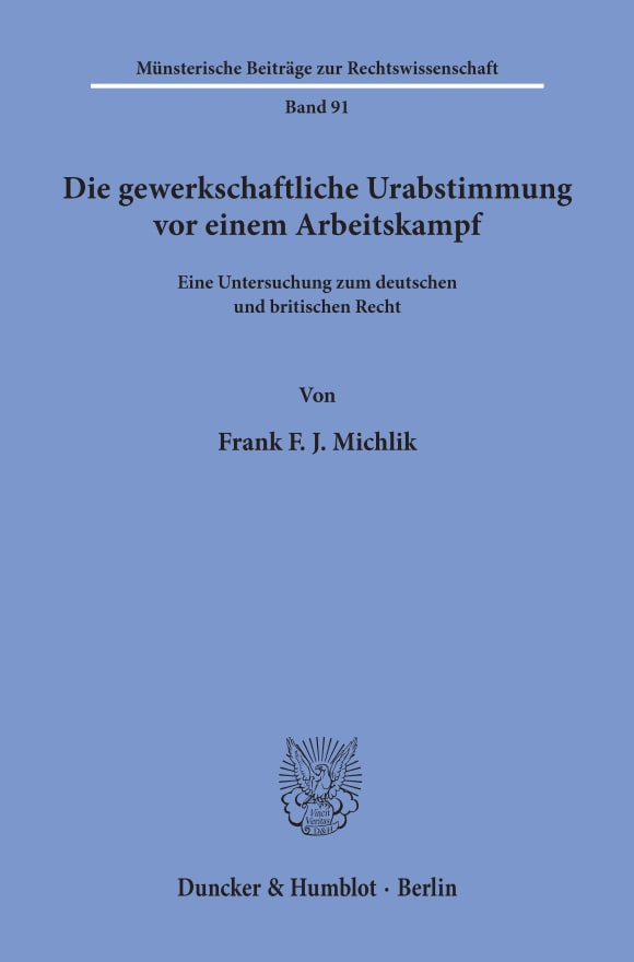 Cover Die gewerkschaftliche Urabstimmung vor einem Arbeitskampf