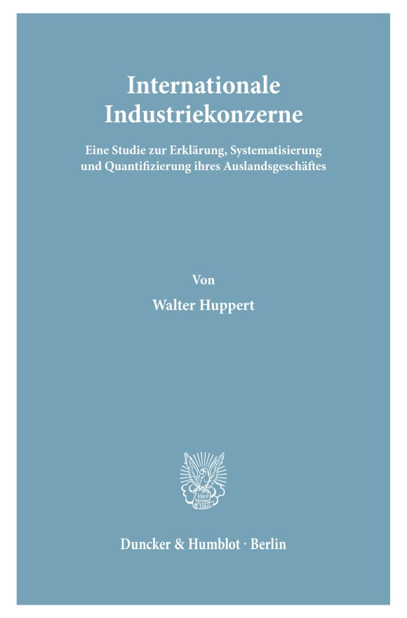 Cover Internationale Industriekonzerne