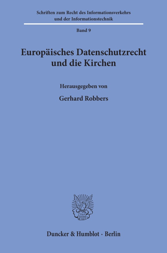 Cover Europäisches Datenschutzrecht und die Kirchen