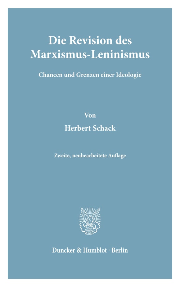 Cover Die Revision des Marxismus-Leninismus