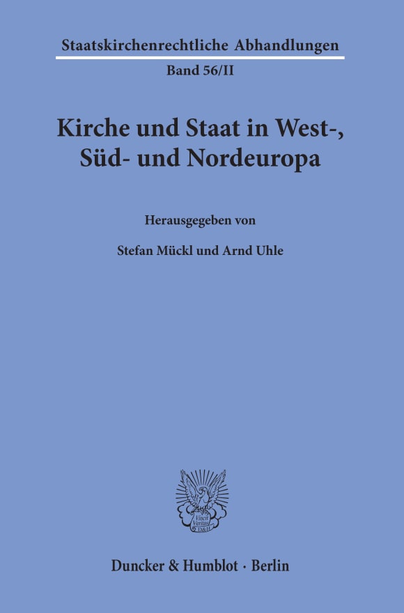 Cover Kirche und Staat in West-, Süd- und Nordeuropa