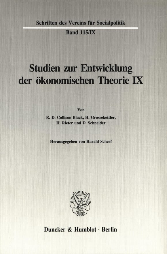 Cover Untersuchungen zu Quesnay, Stein, Jevons und zur allgemeinen Gleichgewichtstheorie