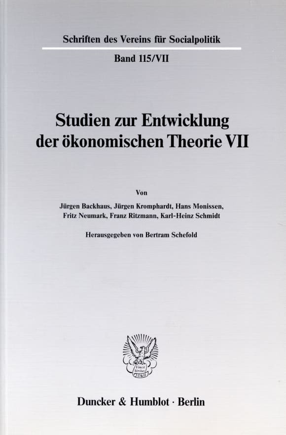 Cover Probleme der Konjunkturtheorie im ausgehenden 19. Jahrhundert