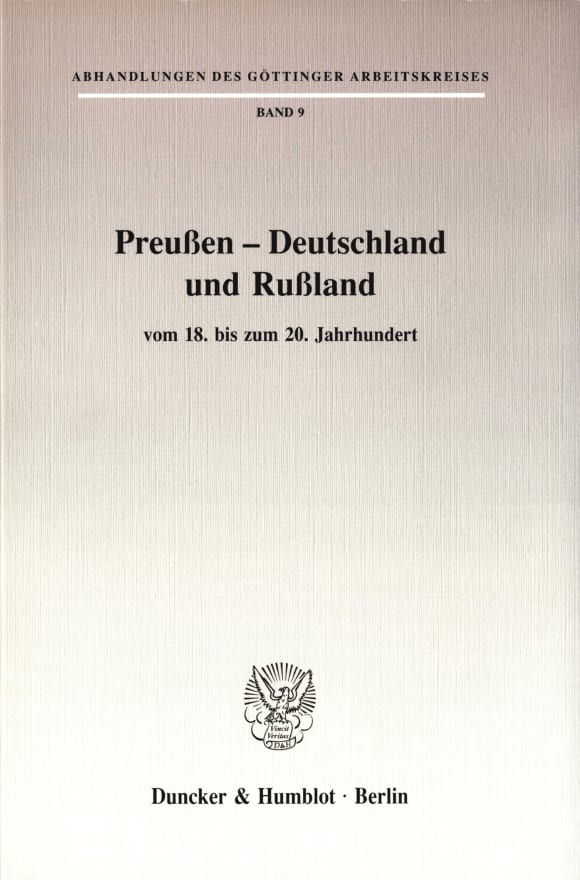 Cover Preußen - Deutschland und Rußland