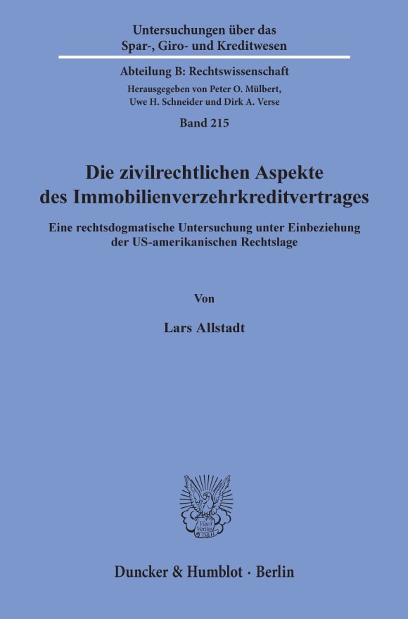 Cover Die zivilrechtlichen Aspekte des Immobilienverzehrkreditvertrages