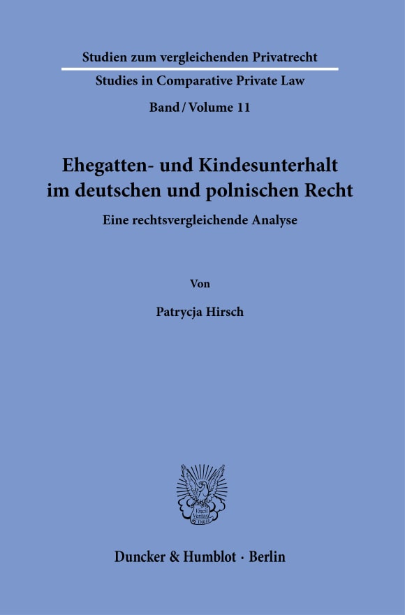 Cover Ehegatten- und Kindesunterhalt im deutschen und polnischen Recht