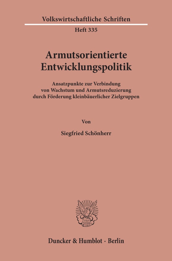 Cover Armutsorientierte Entwicklungspolitik