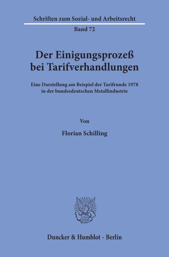 Cover Der Einigungsprozeß bei Tarifverhandlungen