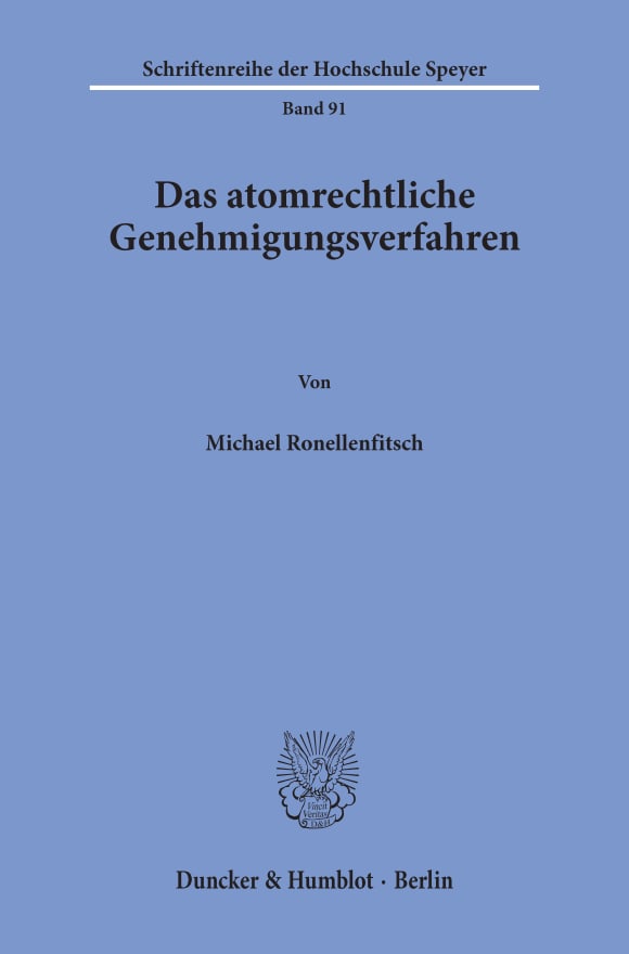 Cover Das atomrechtliche Genehmigungsverfahren