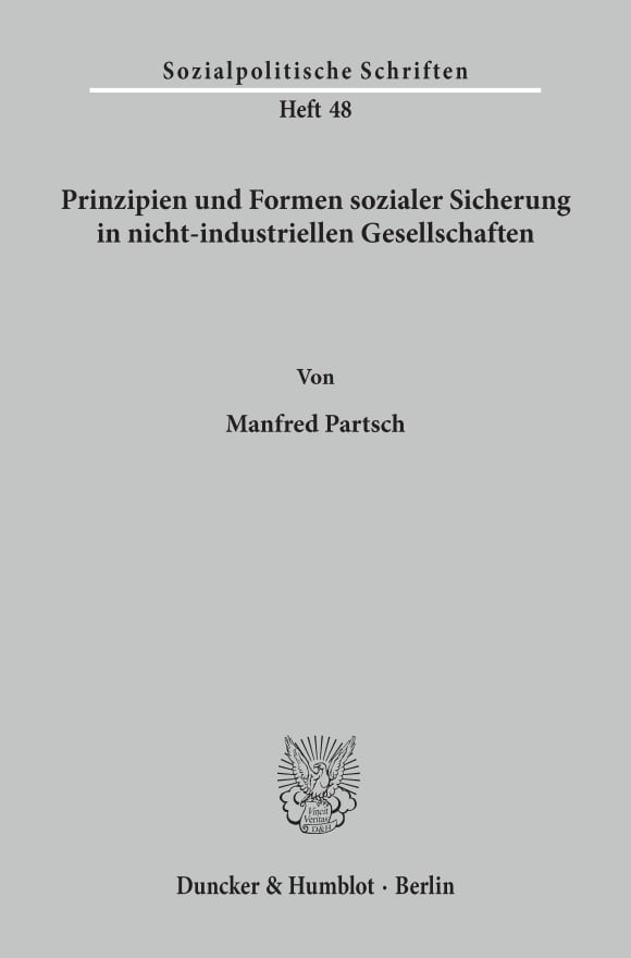 Cover Prinzipien und Formen sozialer Sicherung in nicht-industriellen Gesellschaften