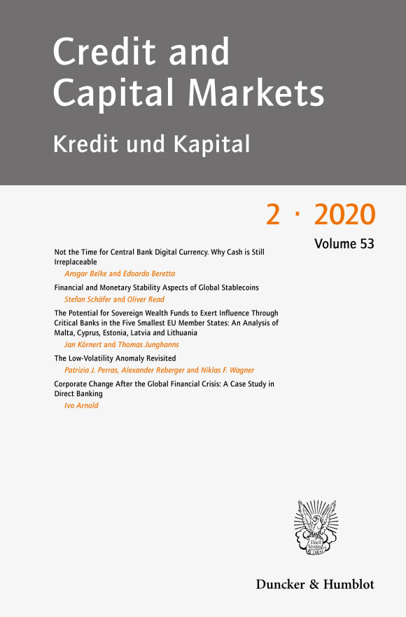 Credit And Capital Markets Ccm Journal Duncker Humblot