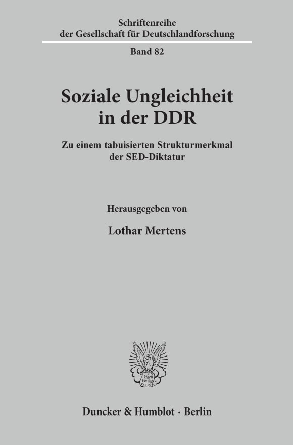 Cover Soziale Ungleichheit in der DDR