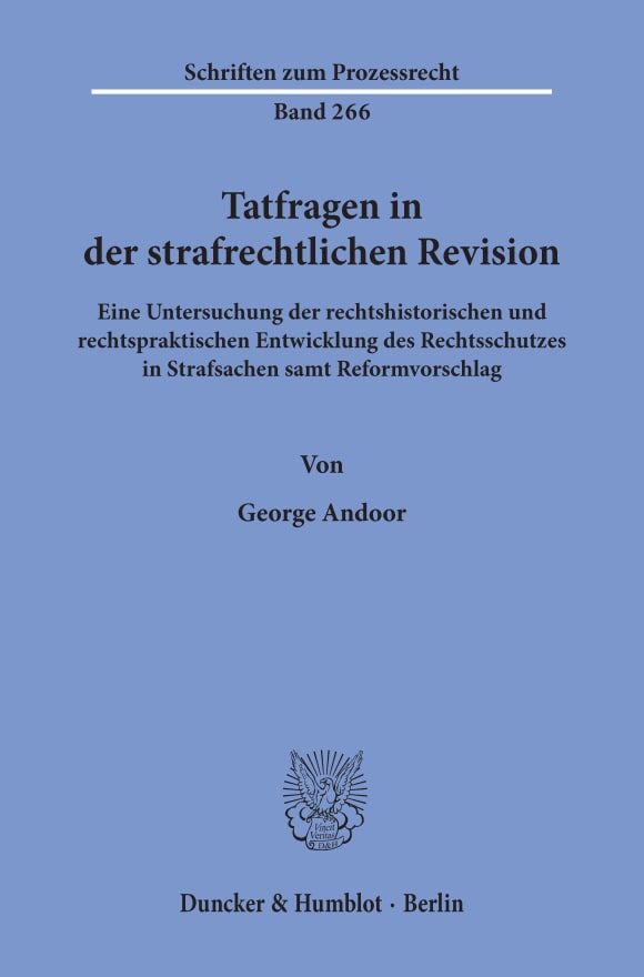 Cover Tatfragen in der strafrechtlichen Revision