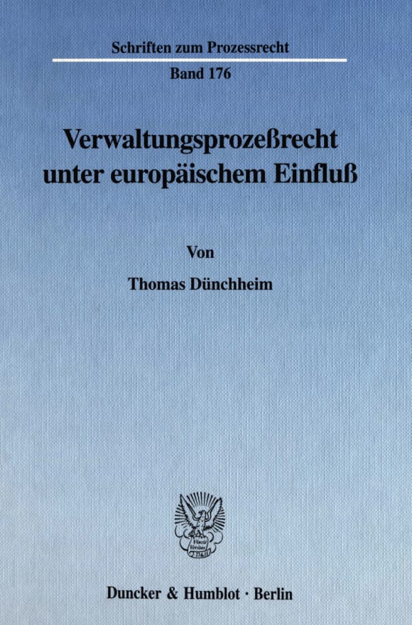 Cover Verwaltungsprozeßrecht unter europäischem Einfluß