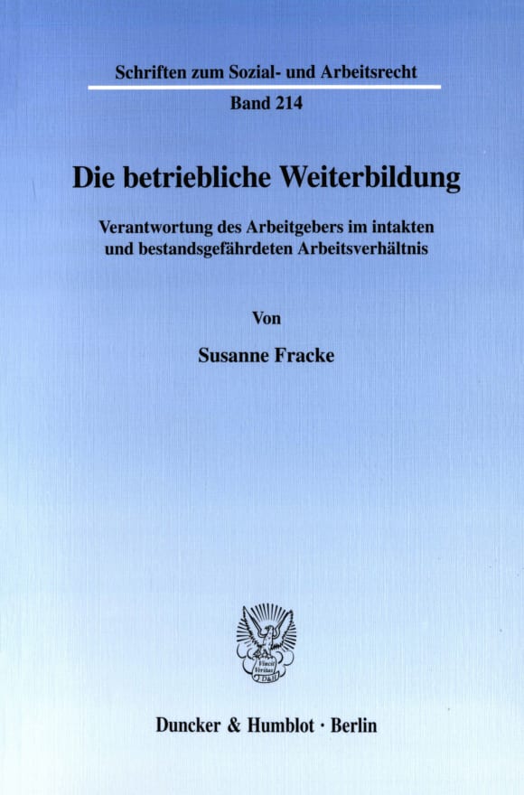 Cover Die betriebliche Weiterbildung