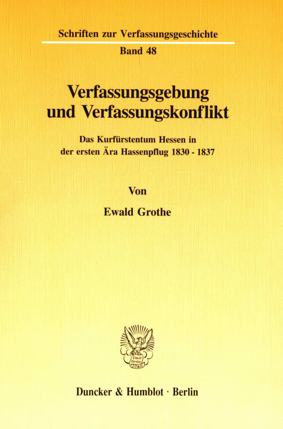 Cover Verfassungsgebung und Verfassungskonflikt