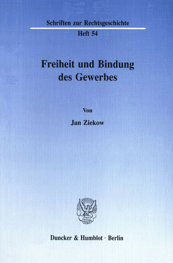 Cover Freiheit und Bindung des Gewerbes