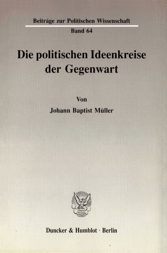 Cover Die politischen Ideenkreise der Gegenwart