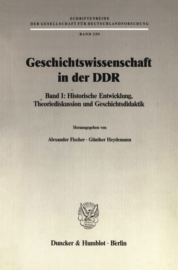 Cover Geschichtswissenschaft in der DDR