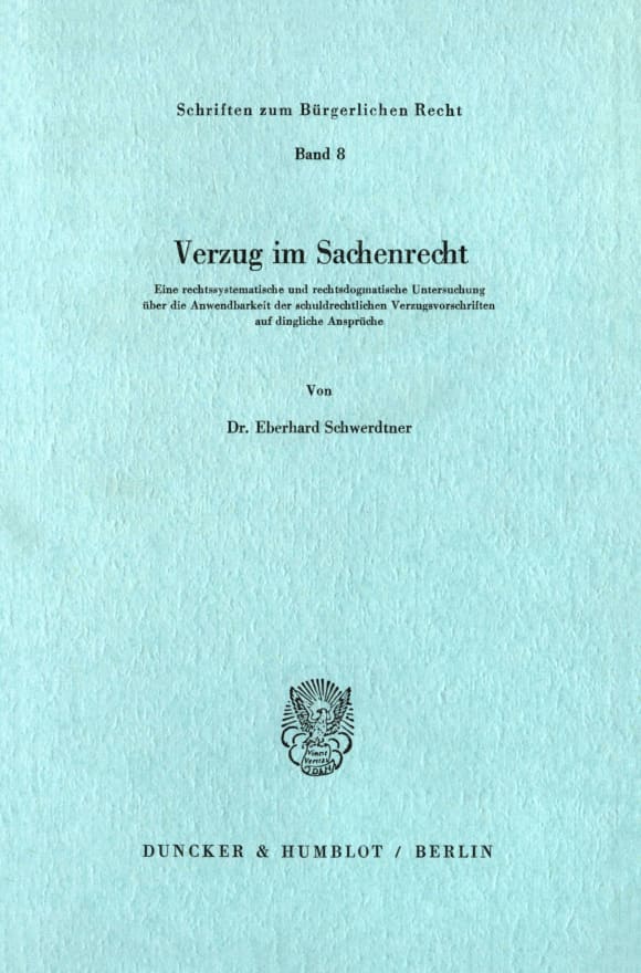 Cover Verzug im Sachenrecht