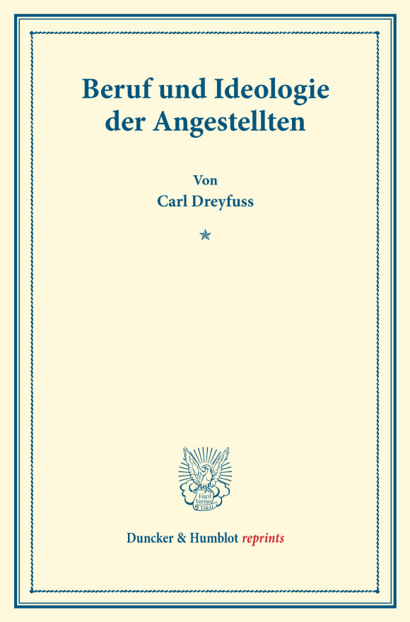 Cover Beruf und Ideologie der Angestellten