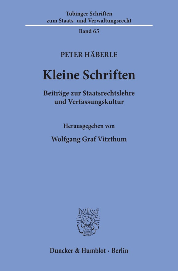 Cover Kleine Schriften