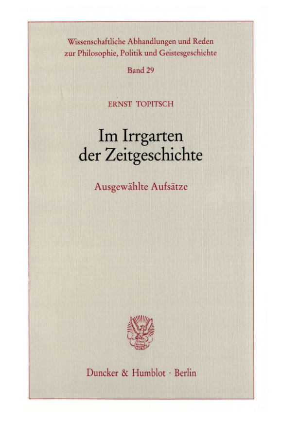 Cover Im Irrgarten der Zeitgeschichte