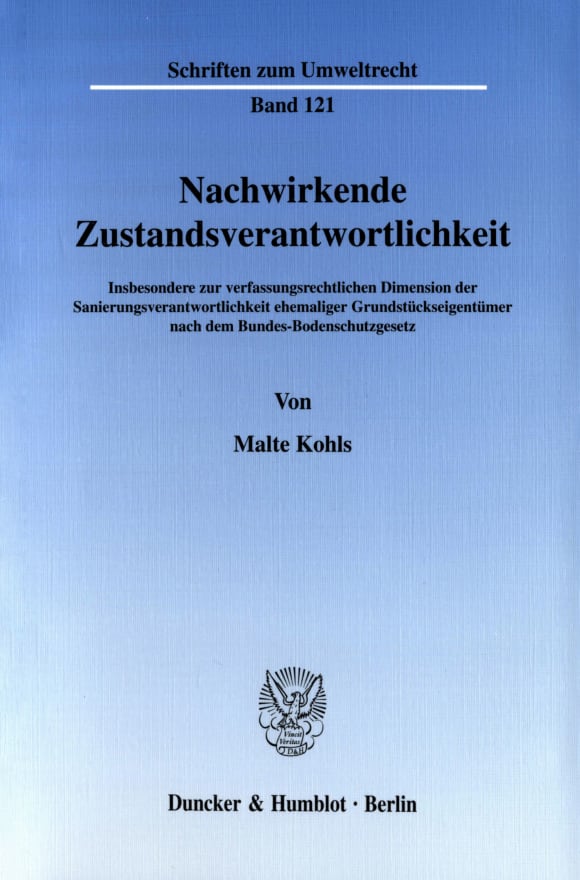 Cover Nachwirkende Zustandsverantwortlichkeit