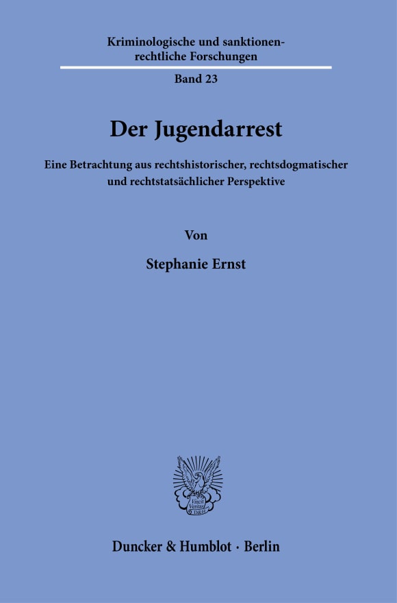 Cover Der Jugendarrest