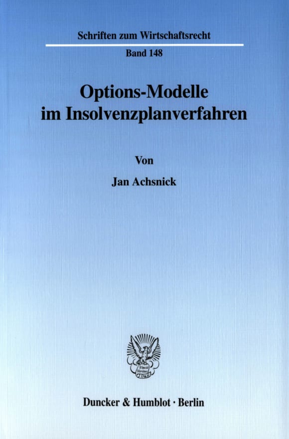 Cover Options-Modelle im Insolvenzplanverfahren