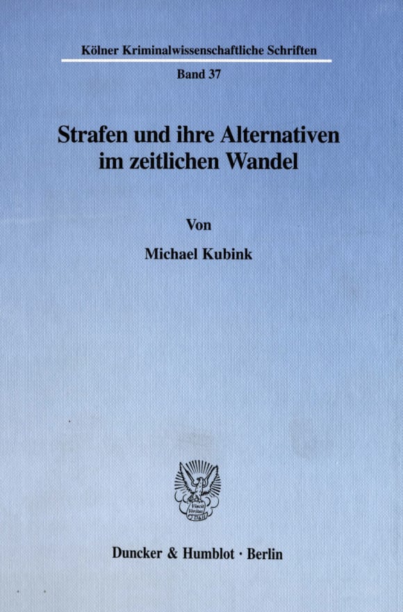 Cover Strafen und ihre Alternativen im zeitlichen Wandel