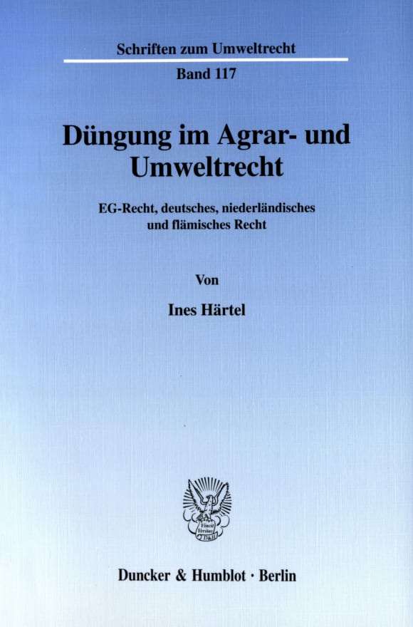 Cover Düngung im Agrar- und Umweltrecht