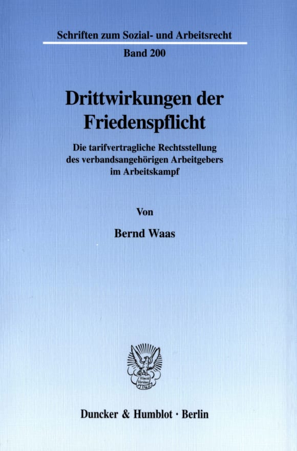 Cover Drittwirkungen der Friedenspflicht