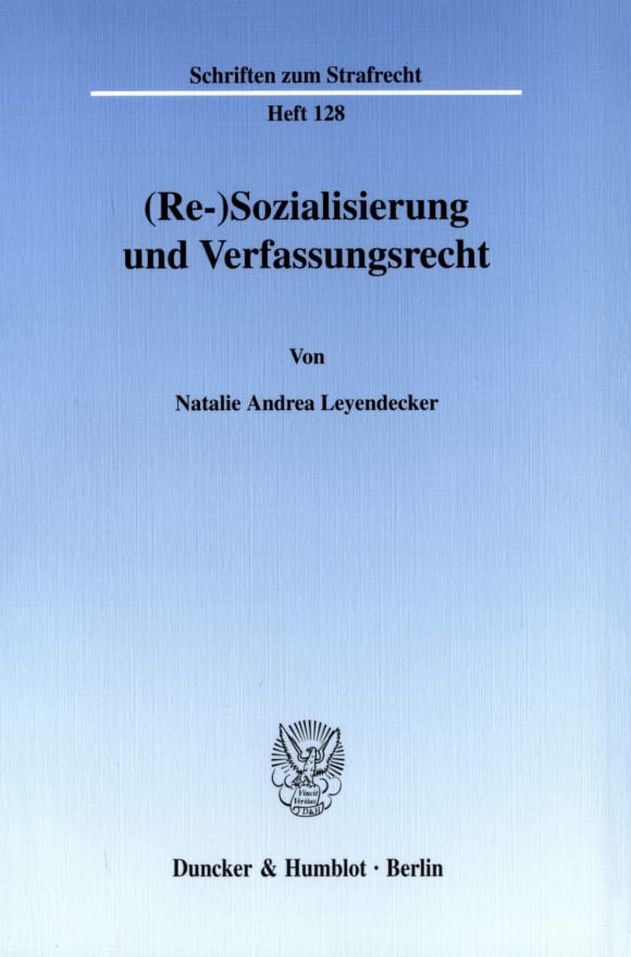 Cover (Re-)Sozialisierung und Verfassungsrecht