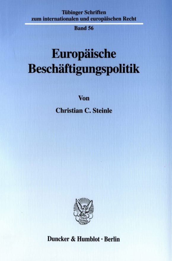 Cover Europäische Beschäftigungspolitik