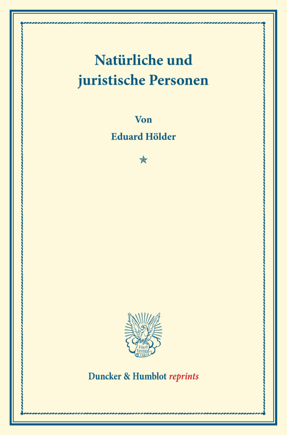 Cover Natürliche und juristische Personen