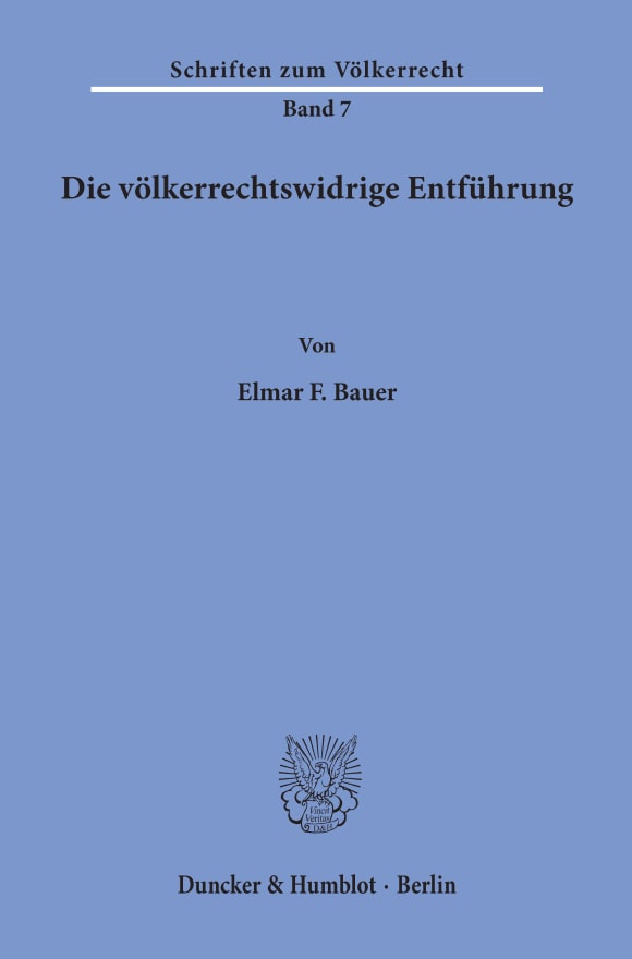 Cover Die völkerrechtswidrige Entführung