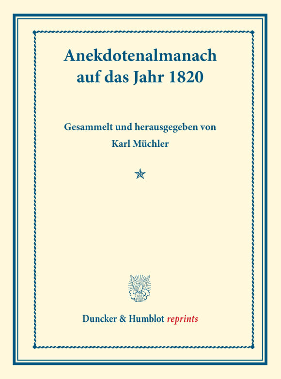 Cover Anekdotenalmanach auf das Jahr 1820