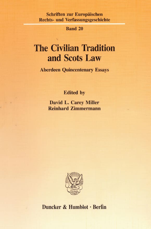 Cover The Civilian Tradition and Scots Law