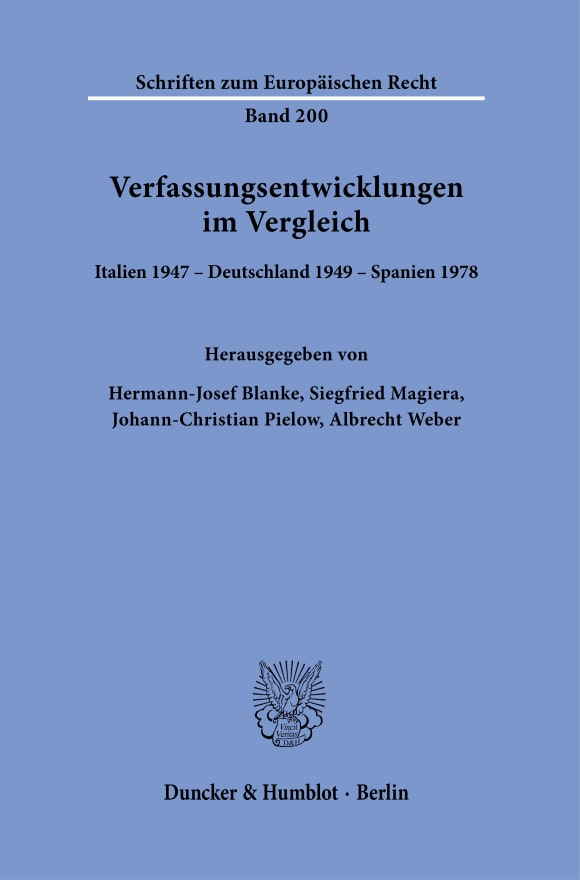 Cover Verfassungsentwicklungen im Vergleich