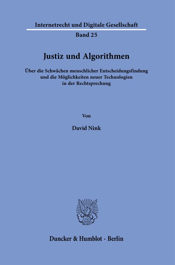 Cover Justiz und Algorithmen