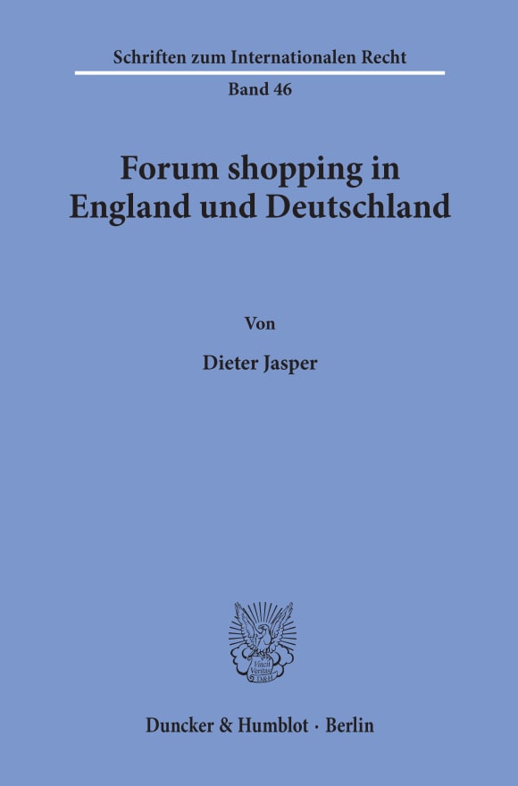 Cover Forum shopping in England und Deutschland