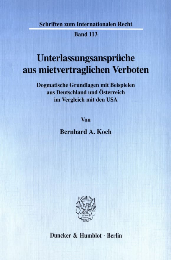 Cover Unterlassungsansprüche aus mietvertraglichen Verboten