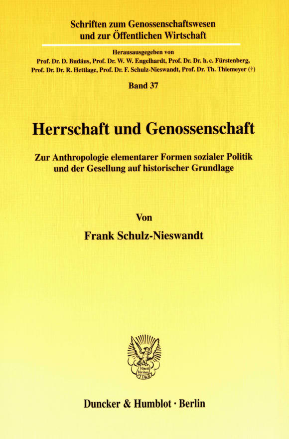 Cover Herrschaft und Genossenschaft