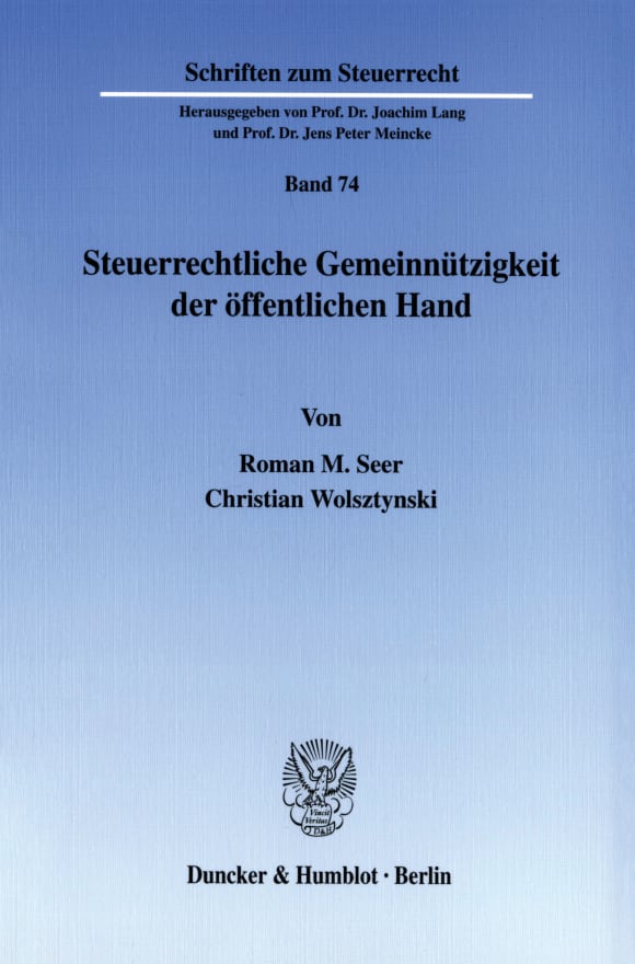 Cover Steuerrechtliche Gemeinnützigkeit der öffentlichen Hand