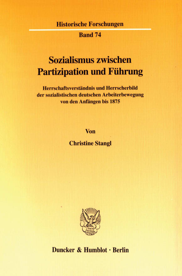 Cover Sozialismus zwischen Partizipation und Führung