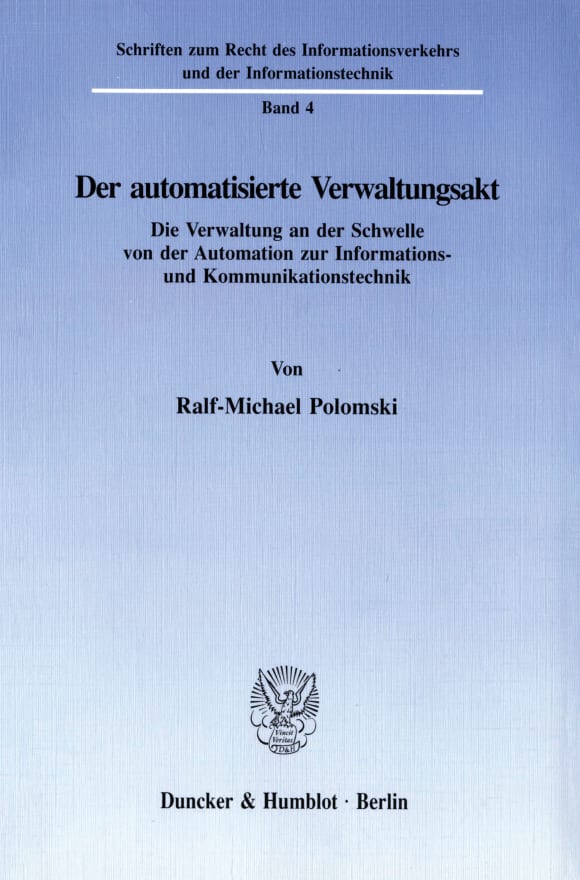 Cover Der automatisierte Verwaltungsakt