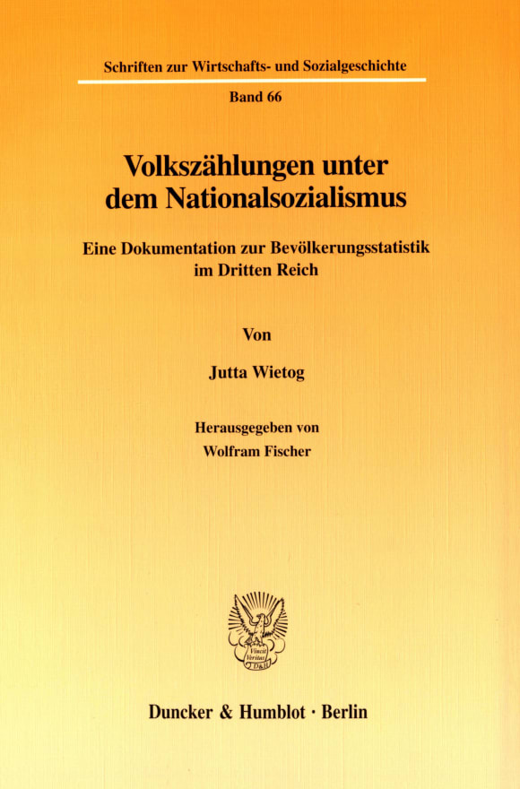 Cover Volkszählungen unter dem Nationalsozialismus