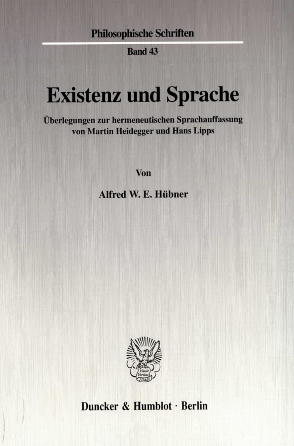 Cover Existenz und Sprache